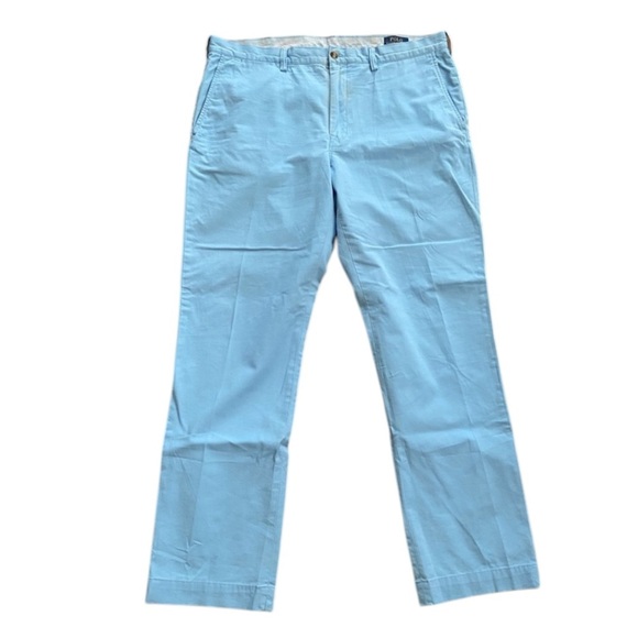 POLO RALPH LAUREN Cotton Chinos in Powder Blue Size 32 x 32 - Picture 4 of 8